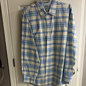IZOD Men's Blue Plaid Shirt
